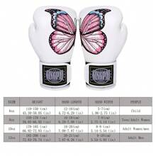 1對女性版粉色蝴蝶設計拳擊手套,成人泰拳,散打比賽,專業女拳擊手,堅固耐用的健身訓練器材,適用於健身房、俱樂部、家庭運動 - 粉色 - 查看 3