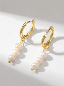 2入組天然仿珍珠垂墜耳環,獨特、優雅、時尚、極簡設計,作為多功能配飾,非常適合女士的派對裝扮,也適合作為禮物贈送。 - 彩色 - 查看 8