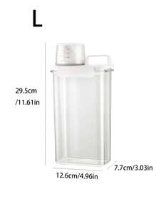1pc Multi-Functional Laundry Detergent Storage Box For Bathroom, Transparent Acrylic Powder Box For Clothes Washing Beads, Grain Storage For Pet Food