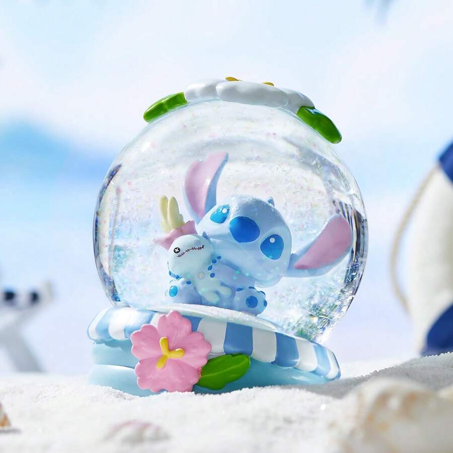 Bola de cristal con tema de abrazo dulce de Stitch, adorno para el hogar, decoración del hogar - Azul - Ver 1