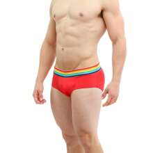 Men Briefs - 紅色 - 查看 2
