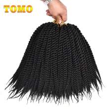 Crochet Braids 12Inch Havana Twist Braids 12Roots Thick Braided Synthetic Fiber Hair For Braids African Braiding Hair Extensioins Black Color