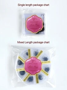 SONG LASHES 10D 预制扇形假睫毛，根部纤细，专业美睫师适用，适用于睫毛簇、单根假睫毛、假睫毛等。 - 黑色 - 查看 4