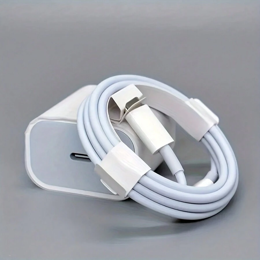 Juego de adaptador de carga rápida de 20W - Incluye cargador de 20W + cable de datos de carga rápida de alta eficiencia de 3.3ft/100cm, compatible con iPhone 14 Pro Max/14 Pro/14 Plus/14/13/12/11/XS/XR/8/7/6, Series - Tipo de Enchufe A USA (110-127V) - Ver 1