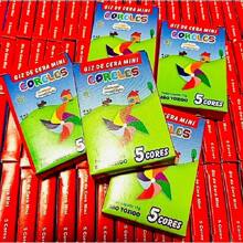 Kit 25 Cxs Mini Giz de cera c/5 cores - Multicolorido - Visão 2
