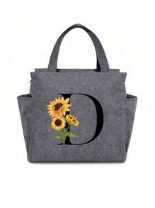 1 Túi Tote Ăn Trưa Chống Rò Rỉ Cách Nhiệt Lớn Có Thể Tái Sử Dụng Có Túi, Túi Giữ Nhiệt Bữa Trưa, Hộp Đựng Thực Phẩm Đóng Hộp Cho Nam Nữ Người Lớn Đi Học Đi Dã Ngoại Trường Học Tổ Chức Túi Đựng Đồ Cho Giáo Viên Túi Lớp Học Túi Tổ Chức Lớp Học - Xám - Xem 27