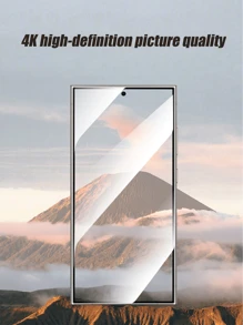 2pcs Screen Protector Compatible With Samsung Galaxy S21/S22/S23/S24 Ultra/S24 FE/S25 Ultra/S25/S24FE/S23 Ultra/PLUS/S23+/S26 Ultra/S26/S26 Plus [Supports Fingerprint Unlock] Touch Sensitive, Anti-Scratch 3D Curved Maximum Screen Coverage Protector, Accurate Fingerprint Unlock - Clear - View 6