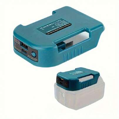 1 个，电源适配器，兼容 Makita 18V 锂电池便携式适配器、5V USB 端口、18W Type-C 端口快速充电。