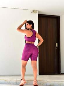 Women Sports Sets - Màu tím - Xem 2