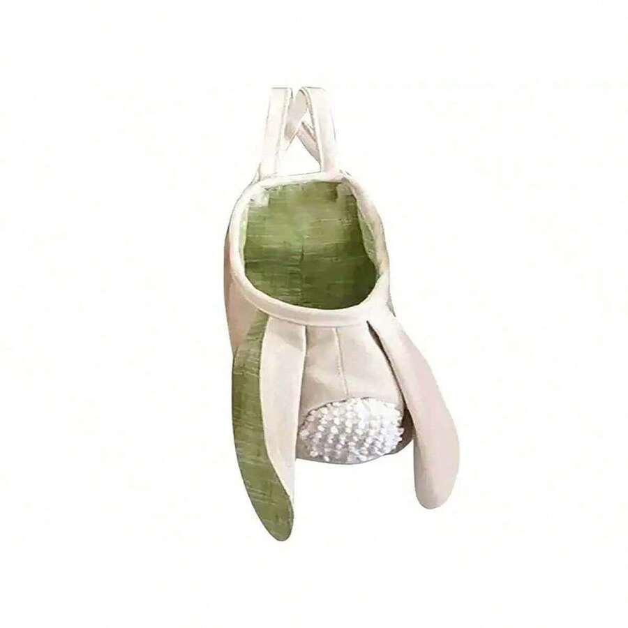 1PC Easter Gift Storage Organizer Large Capacity With Two Handle Hanging Easter Cute Bunny Ears Storage Basket Home Supply