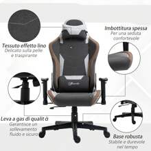 Vinsetto Gaming Chairs - Xám - Xem 6