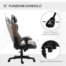 Vinsetto Gaming Chairs - Xám - Xem 5