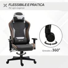 Vinsetto Gaming Chairs - Xám - Xem 2
