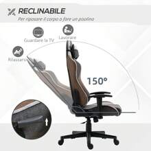 Vinsetto Gaming Chairs - Xám - Xem 7