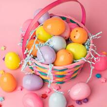 Syncfun 288PCS 2.3" Pastel Easter Eggs, Empty Easter Eggs Fillable, Colorful Bright Plastic Eggs Bulks For Easter Hunt - 彩色 - 查看 7
