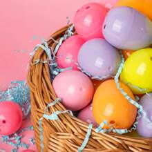 Syncfun 288PCS 2.3" Pastel Easter Eggs, Empty Easter Eggs Fillable, Colorful Bright Plastic Eggs Bulks For Easter Hunt - 彩色 - 查看 5