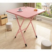 Mesa Plegable Rosa Claro Para Comedor, Dormitorio, Dormitorio Universitario, Estudio, Hogar Y Exteriores - Rosa Pálido - Ver 3