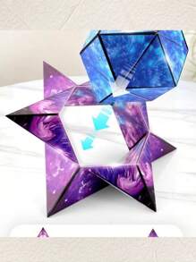 3d Puzzle Magic Cube With Infinite Magnetic Force, Asymmetric Spatial Shape, For Intellectual And Anti-Stress Development, 3x3x3 And 4x4x4 - Baby Blue - View 4