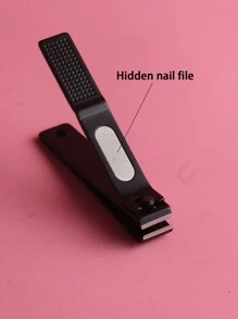 1pc Black Handle Straight Edge Nail Clipper For Trimming Finger And Toe Nails, Home And Travel Use,Nail Supplies,Nail Tools,Nail Art Tools,Back To School,Nails,Nail Tools For Press On Nails,Manicure Pedicure Tools