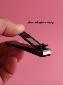 1pc Black Handle Straight Edge Nail Clipper For Trimming Finger And Toe Nails, Home And Travel Use,Nail Supplies,Nail Tools,Nail Art Tools,Back To School,Nails,Nail Tools For Press On Nails,Manicure Pedicure Tools