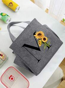 1 Túi Tote Ăn Trưa Chống Rò Rỉ Cách Nhiệt Lớn Có Thể Tái Sử Dụng Có Túi, Túi Giữ Nhiệt Bữa Trưa, Hộp Đựng Thực Phẩm Đóng Hộp Cho Nam Nữ Người Lớn Đi Học Đi Dã Ngoại Trường Học Tổ Chức Túi Đựng Đồ Cho Giáo Viên Túi Lớp Học Túi Tổ Chức Lớp Học - Xám - Xem 6