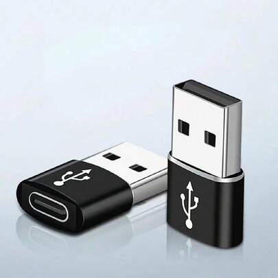 1pc Aluminum Alloy Usb To Type-c Adapter, Suitable For Charging, File Transfer And Data Sync Between Devices With Different Interfaces