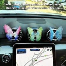 1入組蝴蝶設計汽車空調裝飾夾,汽車內飾 - 漸層粉紫 - 查看 3