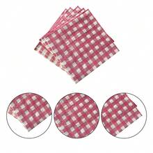20 cái Màu hồng Kẻ sọc Dùng một lần Khăn giấy Đối với lễ Phục sinh Tiệc Chủ đề Đồ trang trí Quân nhu - Hồng - Xem 5