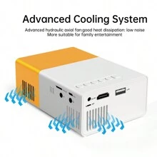 Mini Projector, 1080P Office Portable Projector, 3000 Lumen Video Projector,Support For Laptop/Smartphone/Game Console/TV Stick/PC,Compatible With USB, HDMl, Audio, AV. - UK Plug(220-240V) - View 7