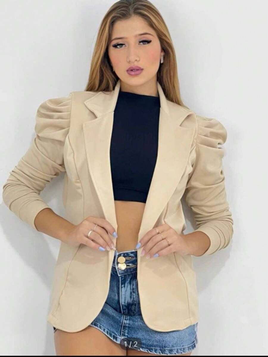 Women Blazers - Màu be - Xem 1