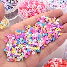 10g Polymer Clay Fruit Flower Sugar Butterfly Love Crown Nail Art Slices, Charms Fimo Slices 3D Polymer Slices For Slime, Lip Gloss Making Supplies And Nail Art Decoration,Cellphone Decorations Valentines