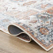 Doormat Entryway Area Rug Bohemian Entrance Mat Foldable Thin Washable Rug Floral Print Carpet Non Slip Lightweight Rug Kitchen Bathroom Living Room - Camel - View 5