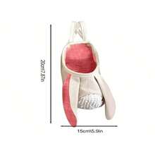 1pc Easter Gift Storage Organizer Large Capacity With Two Handle Hanging Easter Cute Bunny Ears Storage Basket Home Supply