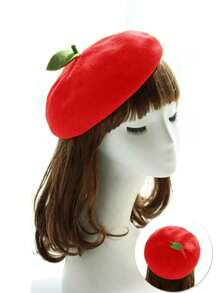 1pc Unisex Alla Moda Nuovo Stile Fatto A Mano Fai Da Te Carino Germoglio Di Soia Decorazione Cappello Da Pittore Berretto Da Frutta Sottile Traspirante Per La Primavera E L'estate. Adatto Per Regali Di Festival, Feste E Abbigliamento Quotidiano
