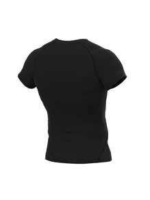Men's Comfortable Compression Workout Short Sleeve T-Shirt, Sports Fitness Gym Clothes, Running Athletic Tops