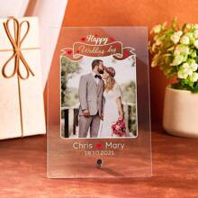 1pc Custom Acrylic Plaque Personalized Gifts For Men & Women, For Him & Her Customized Name Plaque Glass Art With Text Anniversary Gifts Decoration Room Bedside Room Decor Desk Gift Customized Unique Gift For Her, Ideal For Valentine's Day, Mother's Day, Father's Day, Birthdays, Or Anniversaries, Best Gift For Mom, Dad, Wife, Husband, Girlfriend, Boyfriend Graduation
