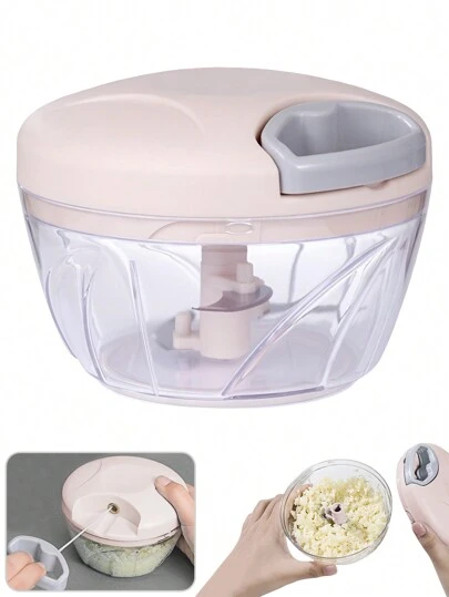 1pc Pink 500ml Manual Garlic Masher For Home Use, Hand-Held Garlic Press For Cutting Vegetables, Suitable For Chopping Garlic, Ginger, Chili, Onion And Other Foodskitchen Appliances Accessories Gadgets Tools Christmas Kitchen Stuff Cooking Christmas