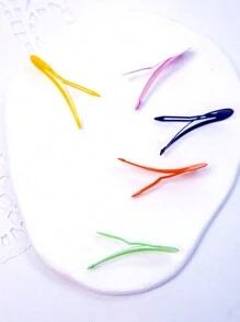 20入組彩色塗装bb髮夾適用於日常穿搭、假日和派對（隨機顏色）