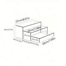JTNT 3 层亚克力展示架，透明 3 件，适用于木偶食品摊位展示人物自助餐纸杯蛋糕、甜点、珠宝、收藏品，透明矩形亚克力展示架 - Clear - 查看 2