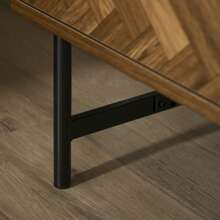 HOMCOM Bedside Table With Two Drawers, Side Cabinet Storage Unit With Metal Handles, Organisation Furniture For Living Room, Bedroom, Walnut Brown - Brown - View 10