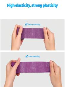 最新 1 卷 2.5 厘米/5 厘米/7.5 厘米/10 厘米 X 4.5 米自粘弹性绷带、运动绷带、运动胶带、多色自粘绷带、绷带健身房配件绷带运动胶带 - 紫色 - 查看 2