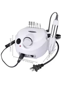 Pulidor Esmeril De Uñas De 35000 Rpm Pulidor Profesional - Taladro eléctrico de uñas, herramientas para pulir uñas, kit de manicura de 110 V/220 V, juego de pedicura y lima de uñas acrílicas Removedor de Uñas, Pedicura, Pedicure, Amortiguador de 6 Pies, Salón de Belleza, Hogar, Principiante,Aparatos para Cuidado Personal Material para el arte de las uñas Rosa, Blanco - Blanco - Ver 12
