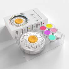 1pc AAA Battery Powered Baby Nail Clipper, Newborn Nail Trimmer Set With 6 Grinding Heads, Ergonomic Handheld Electric Manicure Kit, MQ-800, Suitable For Infants, Children And Adults - Daisy White - View 8