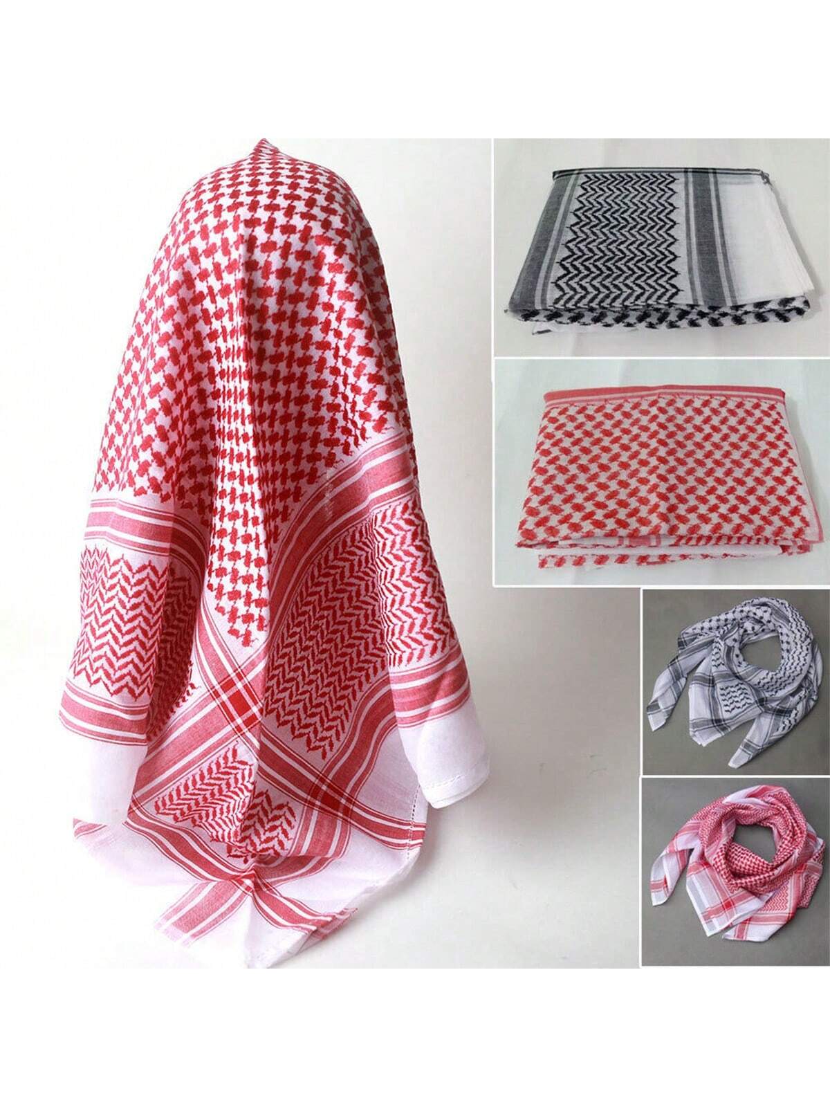 4 قطع/مجموعة قبعة محبوكة دافئة للشتاء، قفازات، وشا...