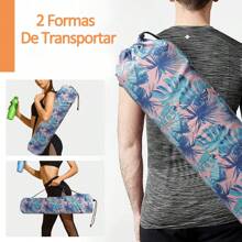 ANTSAY Bolsa para esterilla de yoga, Mochila de yoga con cordón fácil de llevar Bolsa de transporte para esterilla de yoga con bolsillo multifuncional y correa ajustable para el hombro - BG180007 - Ver 6