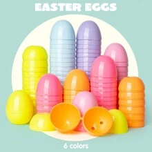 Syncfun 288PCS 2.3" Pastel Easter Eggs, Empty Easter Eggs Fillable, Colorful Bright Plastic Eggs Bulks For Easter Hunt - 彩色 - 查看 2