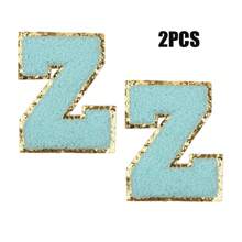 2pcs Ladies Golden Edge 4 Colors English Letters Hot Melt Glue Ironing Wool Embroidery Patches Decorate Bags And Clothes