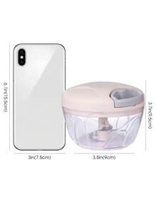 1pc Pink 500ml Manual Garlic Masher For Home Use, Hand-Held Garlic Press For Cutting Vegetables, Suitable For Chopping Garlic, Ginger, Chili, Onion And Other Foodskitchen Appliances Accessories Gadgets Tools Christmas Kitchen Stuff Cooking Christmas - Pink - View 4