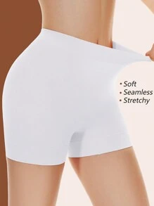 1PC Seamless Simple Boxer Briefs,Comfortable And Breathable,Semi Transparent Underwear - White - View 2