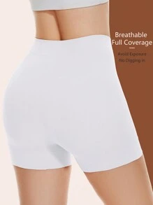 1PC Seamless Simple Boxer Briefs,Comfortable And Breathable,Semi Transparent Underwear - White - View 3